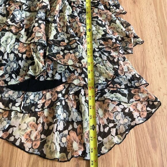 The Kooples “Wanted Ruffle Dress” Floral Ruffled Tiered Dress Women’s 1 XS/SM - Picture 10 of 13
